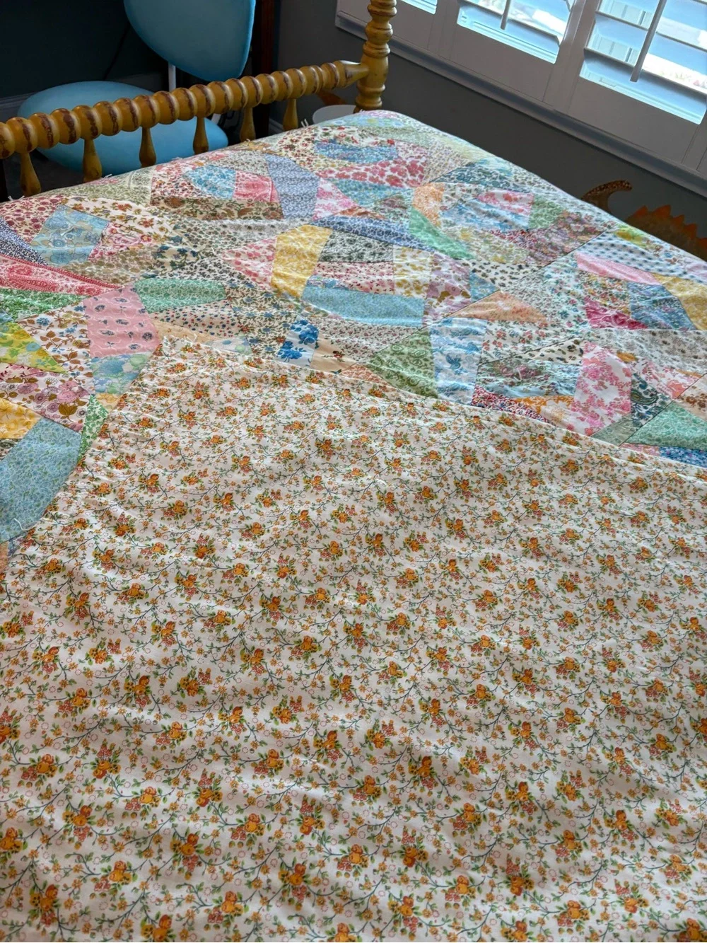 Handmade crazy quilt. Excellent condition - 86x74”